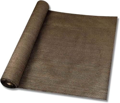 Patio 6' x 25' Sun Shade Fabric Roll 6/8/12 FT Shade Cloth for Patio, Outdoor Mesh Sail Sun Shades Canopy Replacement Pergola Cover for Backyard Deck Porch, Brown