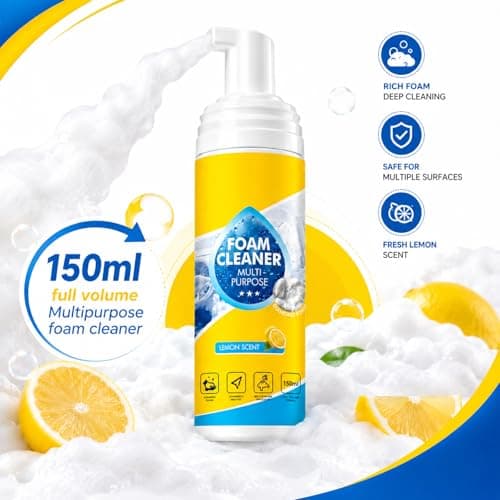 4-In-1 Multi-Enzyme Foam Cleaner,Foam Cleaner Multi Purpose,Powerful & Multipurpose Car Interior Foam Cleaners,All-Purpose Deep Cleaning Spray for Car Interior,Deep Clean Cars,Kitchen (2Pcs, 10 oz) — view 2