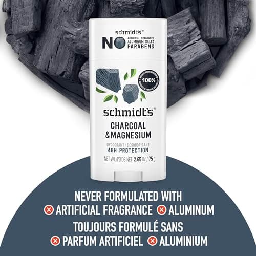 Schmidt's Natural Origin Deodorant, 48 Hour Odour Protection, Charcoal & Magnesium Deodorant for Men and Women, 75g — view 4