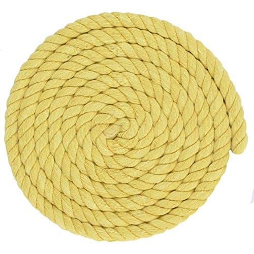 West Coast Paracord Twisted 3 Strand Natural Cotton Rope Artisan Cord – 1/4, 1/2, 5/8, 3/4 and 1 Inch Diameters – 10, 25, 50, 100 Feet