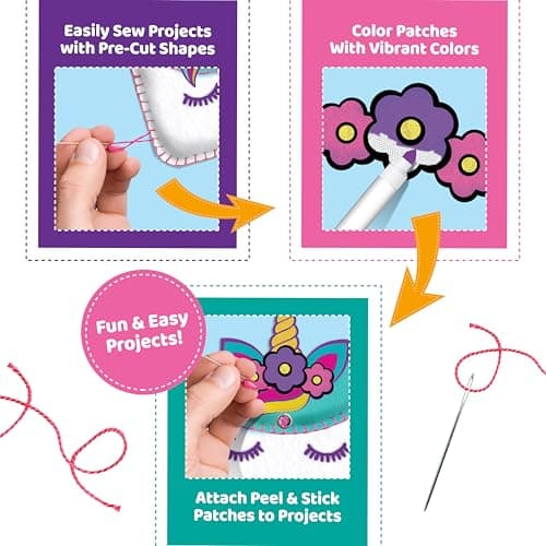 ArtSkills Sewing Kit for Kids 8-12 Beginner Sewing Kit with 10 DIY Projects, Sew & Stitch Learn to Sew Arts and Crafts Kit for Kids Girls and Boys — view 2