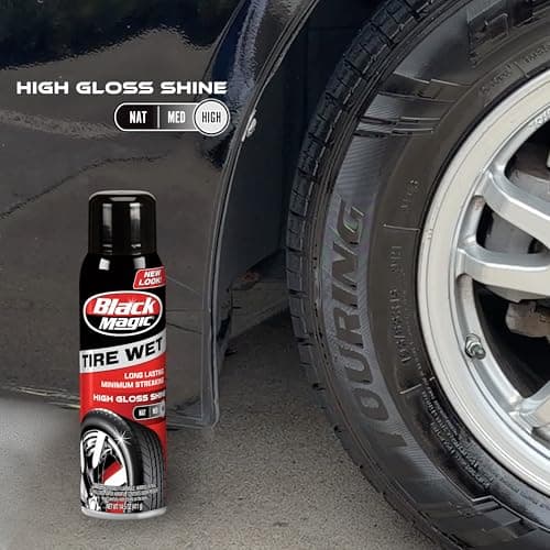 Black Magic 120270 Tire Wet Spray, Weather & Rinse-Resistant Formula that leaves Tires looking Wet, Black & Glossy in One Spray, 14.5 Fl. Oz. (Pack of 2) — view 5