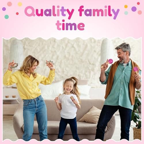 Stoie's Wooden Toddler Musical Instruments with Xylophone, Maracas, Triangle, Tamburine for Babies and Kids, Eco Friendly Montessori Educational Toy — view 4