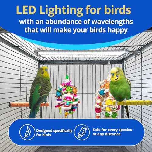 M&M Cage Company - Bird Cage Light for Soft Bill & Hook Bill Birds- Full Spectrum LED Pet Lamp (24" Hookbill Light) — view 4