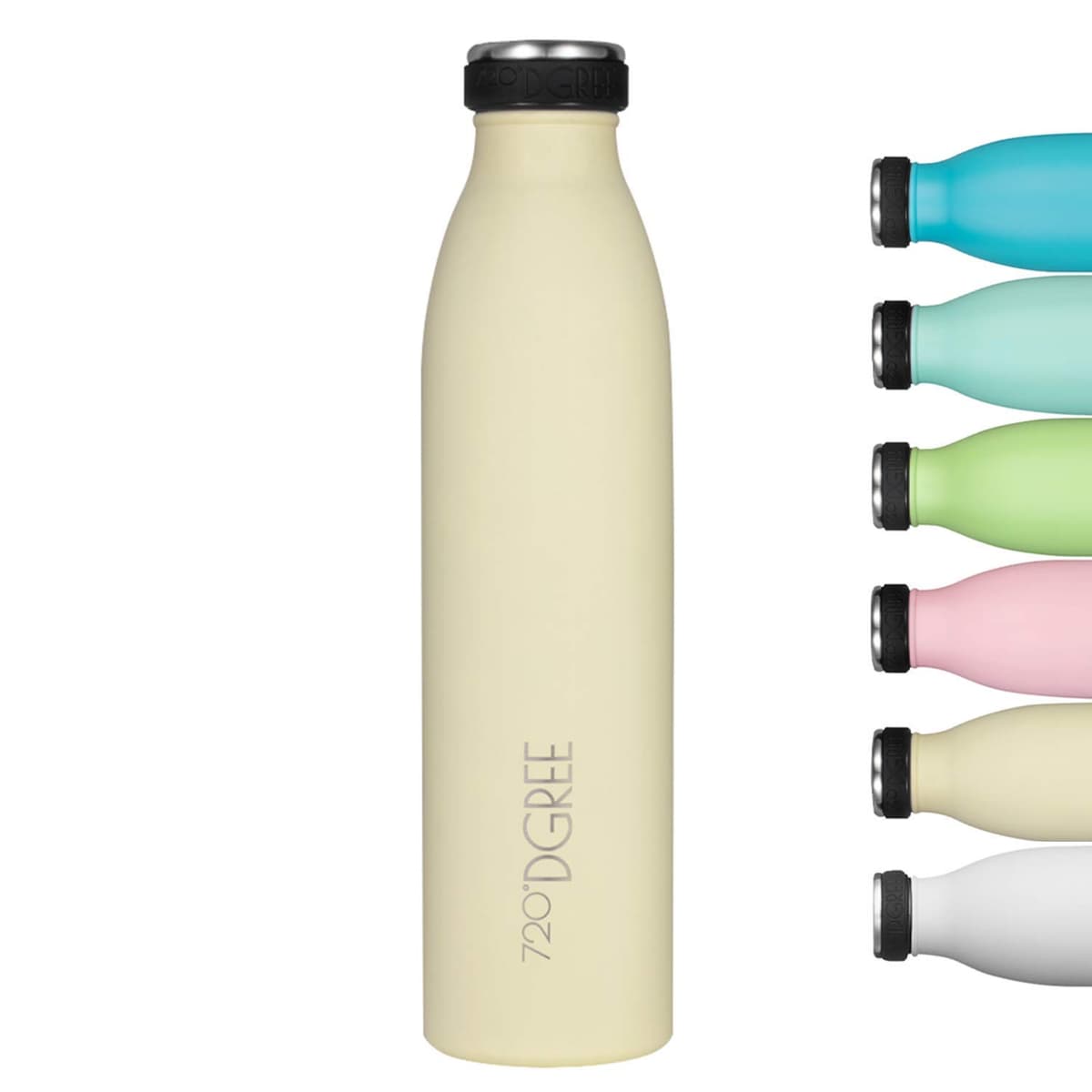 720°DGREE Botella Agua Acero Inoxidable “milkyBottle“ – 1litro - Sin BPA Free, Antigoteo y Prueba de Fugas - Frasco térmico, Cantimplora Aislada - Bebida con Gas, Deporte, Escuela, Gimnasio Exteriore — view 72