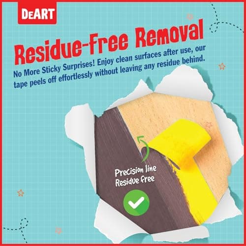 Colored Masking Tape Painters Tape 12 or 8 Pack 1 inch or 0.6 Inches Kids Arts Craft Supplies Coding Whiteboard Dry Erase Board Tape Thin Paper Tape Paint Tape No Residue Easy Removal DIY Crafts Arts — view 7