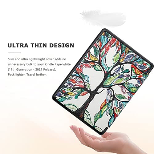 SCSVPN Case for 6.8'' Kindle Paperwhite 11th Generation & Kindle Paperwhite Signature Edition 2021 Release (Model NO.: M2L3EK / M2L4EK), Slim Durable PU Leather Cover with Hand Strap, Auto Sleep/Wake — view 4