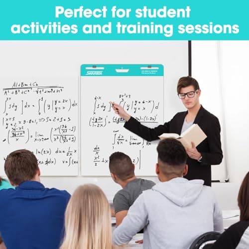 SHARBDA Lined Sticky Easel Pad, 15 * 18 inch,Self-Stick Flip Chart Paper, Super Adhesive & Bleed-Resistant,Micro-Perforated Tear,Classroom Teacher Office Presentation Pads,3 Pads/Pack,90Sheets — view 5