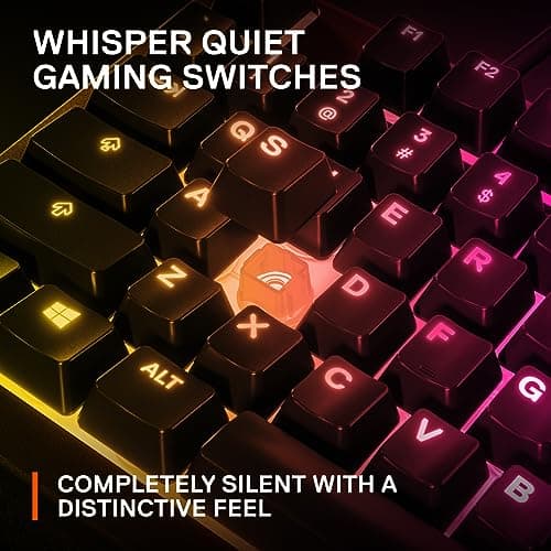 SteelSeries Apex 3 RGB Gaming Keyboard – 10-Zone RGB Illumination – IP32 Water Resistant – Premium Magnetic Wrist Rest (Whisper Quiet Gaming Switch) — view 3