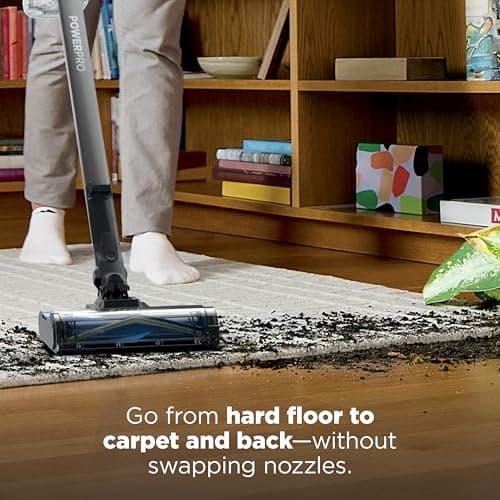 Shark PowerPro Reveal Plus Cordless Vacuum, FloorDetect & Dirt-Reveal Technology, HEPA Filter, Carpet & Hard Floor, Rechargeable, Charcoal, IZ376H — view 4