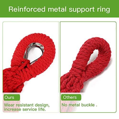 GOUTIME Hammock with Stand,Double Hammocks with Space Saving Steel Stand 2-Person Hammock with Portable Carrying Bag, Camping Hammock for Outdoor Gift for Parents Family 550LB (250kg) (Red) — view 5