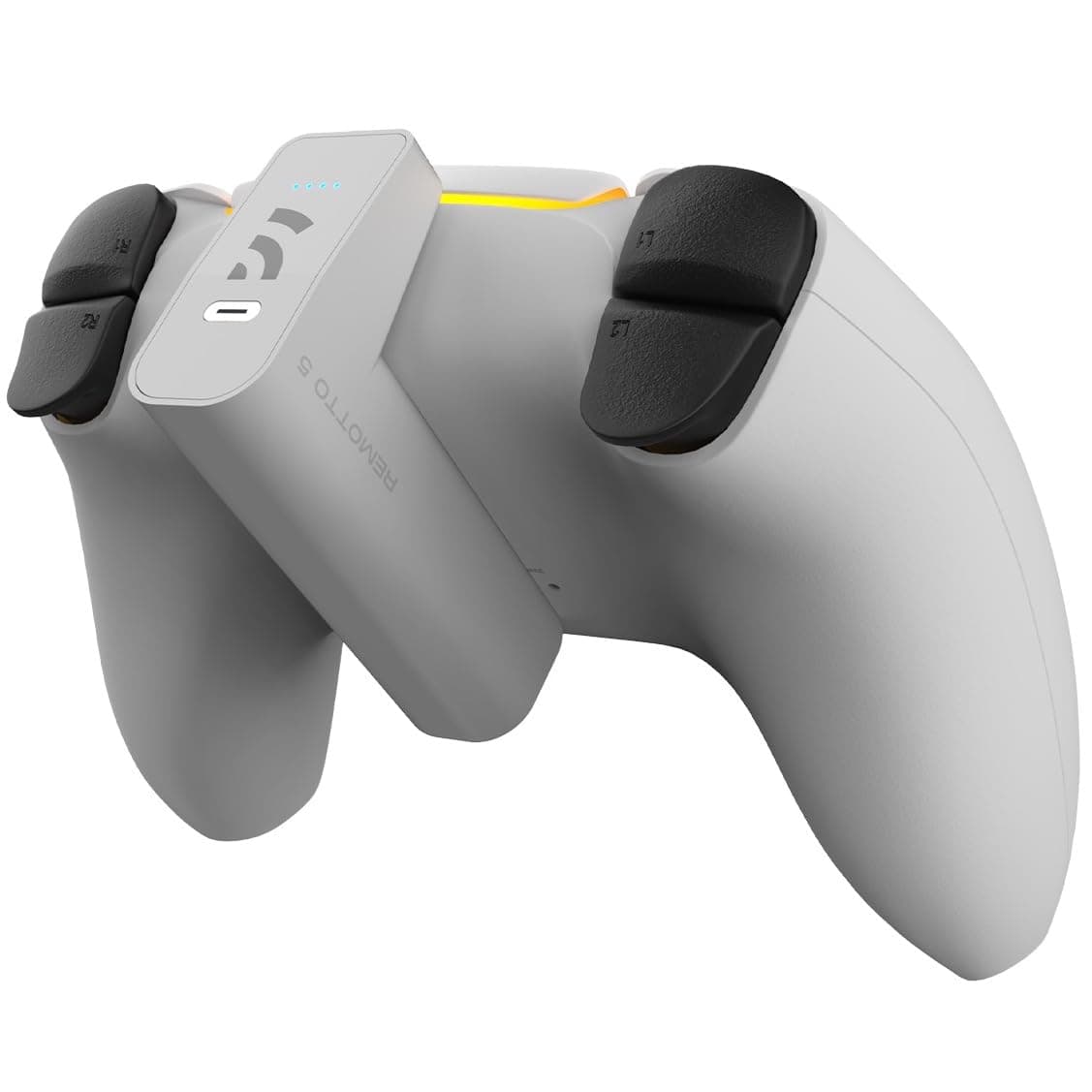 Remotto PS5 Wireless Controller Charger - Portable Battery for DualSense, Play While Charging - Long Lasting, 12 Hours of Battery Life