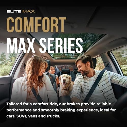 Max Advanced Brakes Front Brake Kit Compatible With 2006-2023 Subaru Forester Impreza Outback Legacy 293mm Frt Rotor Replacement Geomet Coated OE Disc Brake Rotors and Ceramic Brake Pads — view 3