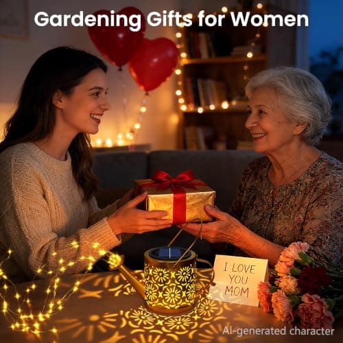 X-PREK Solar Garden Lights Outdoor Decoration, Metal Solar Watering Can Lights Outdoor Waterproof, Small Patio Light Yard Lawn Pathway Decor, Gardening Gifts for Women Mom Grandma 2 Packs — view 5