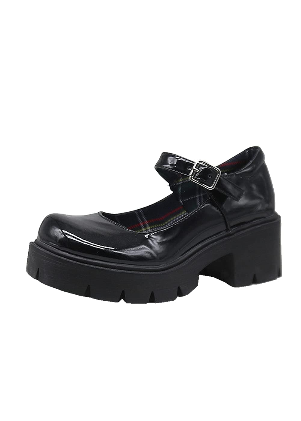 Womens Platform Mary Janes Shoes Sweet Toe Ankle Lolita Gothic Pumps Chunky Patent Leather — view 21