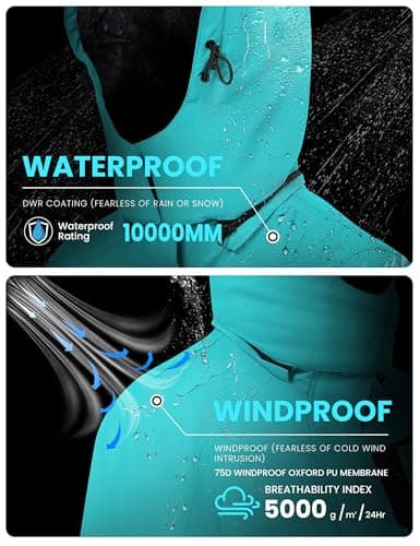 WULFUL Women's Waterproof Ski Jacket Warm Winter Coats Windproof Winter Jackets for Women Fleece Lined Windbreaker with Hood — view 2