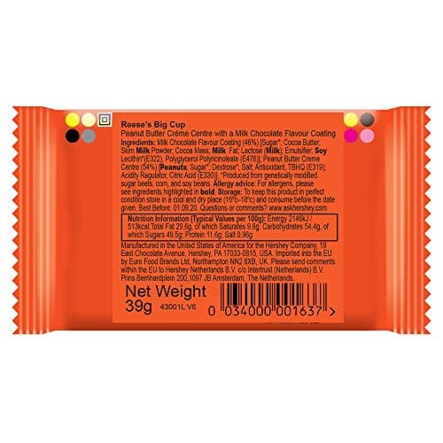 Hershey's Reese's Peanut Butter Big Cup 39 g (Pack of 16) — view 3