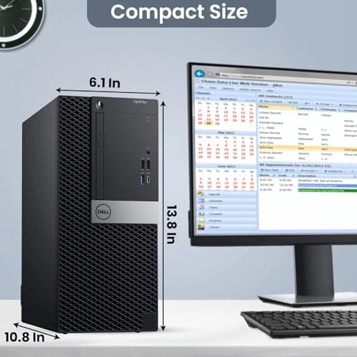 Dell Tower Desktop PC – Intel Core i7-7700 7th Gen Processor – 16GB DDR4 RAM – 1TB SSD – Keyboard & Mouse – Built-in Wi-Fi – Office, Home, Business Desktop Computer Windows 11 Pro (Renewed) — view 2