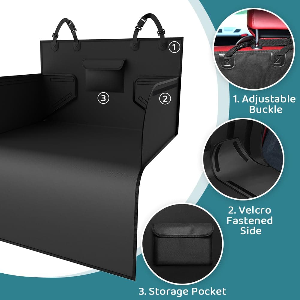 KYG Protector Maletero Coche Universal Impermeable y Resistente Protector Maletero con Protección Lateral Funda Maletero Fácil de Limpiar para Coches, SUVs y Camiones, 185 * 105 * 38cm - Negro — view 3