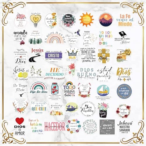 200 PCS Christian Bible Verse Jesus God Stickers - Waterproof Vinyl Scripture Stickers for Bible Journaling Supplies, Water Bottles, Laptops, Notebooks - Religious Inspirational Decals for Faith Gifts — view 2