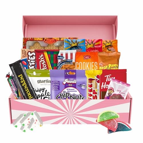 Canadian Snack Care Package - Variety Pack of Treats for Kids and Adults - Snack Box with Cookies, Toffee, Sour Candy, Wine gums, Crackers, and Many More, – Gift Basket of Delicious Sweets by Lecsa Specialty Snacks (Products may vary due to availability - 25 Count) — view 3