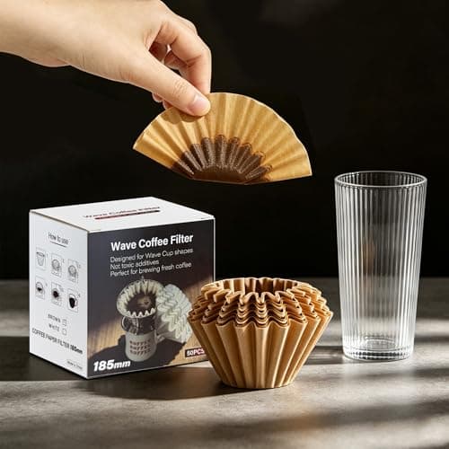 5 Cup Unbleached Coffee Filters Compatible with Mr. Coffee Mini Brew, Coffee Filters for 2-5 Cup Drip Coffee Makers, Ideal for Home, Office & Commercial Use, 50Count, Brown — view 5