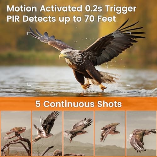 XTU Solar Trail Camera WiFi Bluetooth, 64MP 4K Game Camera with Night Vision Motion Activated 0.2s Trigger, IP66 Waterproof Wildlife Camera with 22pcs 850nm Low Glow IR LEDs (SD Card Not Included) — view 5
