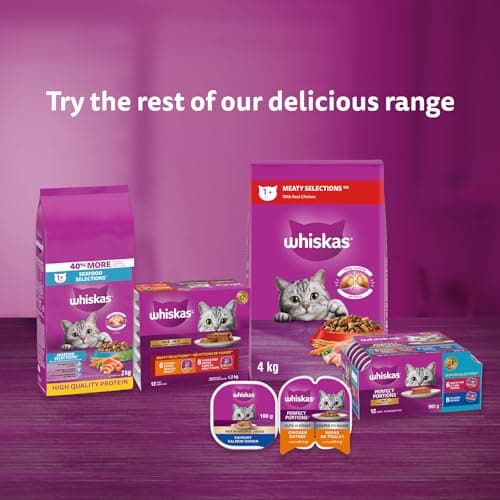 WHISKAS Adult Dry Cat Food, Tuna Selections, 4kg Bag, For Cats 1 Year & Older, High Quality Protein, 100% Complete & Balanced Cat Food, No Artificial Colours or Flavours — view 3