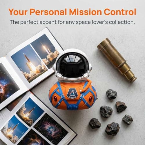 Mission Moon Launch Commemorative Astronaut Duck, Astronaut Duck Sculpture Figurines, White & Silver Spaceman Sculpture Figurines for Space Loves Office and Room Decor (1pcs) — view 3