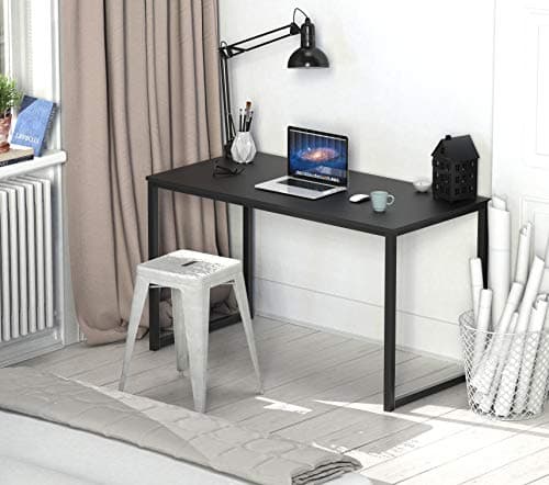 SHW Mission 48-Inch Home Office Computer Desk, 121 x 60 cm, Black