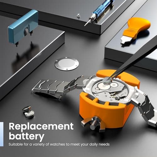 JOREST Watch Repair Kit, Battery Replacement, Link Pin Removal, Strap Adjustment Band Sizing, Screwdriver, Case Opener Back Remover, Spring Bar Tool