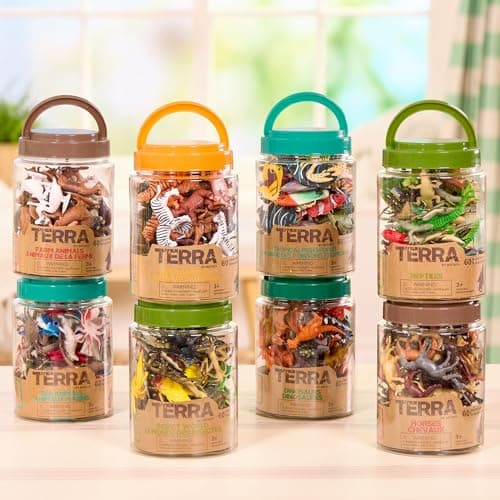 Terra by Battat Tropical Fish World, 60 Mini Ocean Animal Figures, Animals — view 4