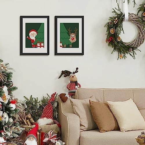 upsimples A3 Picture Frame, Display Pictures 8.3x11.7 with Mat or 11.7 x 16.5 Without, Wall Hanging Poster Frames, Black, 1 Pack — view 5