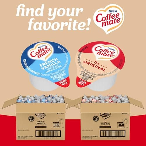 Nestle Coffee mate Coffee Creamer, Original, Liquid Creamer Singles, Non Dairy, No Refrigeration, 0.375 fl oz Tubs (Pack of 360) — view 5