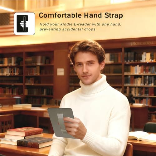 SCSVPN Case for 6.8'' Kindle Paperwhite 11th Generation & Kindle Paperwhite Signature Edition 2021 Release (Model NO.: M2L3EK / M2L4EK), Slim Durable PU Leather Cover with Hand Strap, Auto Sleep/Wake — view 2