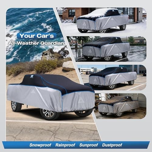 Hail Protector Car Cover for Truck(Length:up to 220inch) + Gift Windshield Sunshade, Multi-Layered EVA Hail Proof Car Cover, Padded Car Hail Protector Tacoma, C10, F100, Maverick,Gladiator etc. — view 5