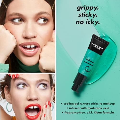 e.l.f. Power Grip Primer, Gel-Based & Hydrating Face Primer for Smoothing Skin & Gripping Makeup, Moisturizing & Priming, Vegan & Cruelty-Free, 0.811 Fl Oz — view 2
