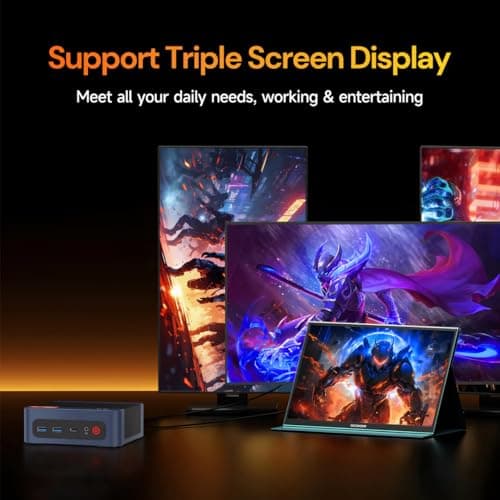 Wo We P8 Ryzen 5 7640HS (>Ultra 9 288V), NO RAM, NO SSD, 1.2lb Barebone Light Mini Gaming PC w/NO OS, Radeon 760M iGPU, Triple 4K Display via HDMI/DP/Type-C, 2.5Gb RJ45 & WiFi 6E (by_wo-we) — view 2