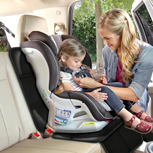 Spotmart Car Seat Protector Covers - for Child Carseat mat 600d Fabric Waterproof Non Slip Thickest Padding with Storage Pockets Cushion Protectors Large Size Prevent Dirt Scratches (Black 1) — view 4