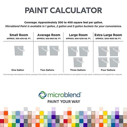 Microblend Interior Paint and Primer - Dark Green/Up to Date, Eggshell Sheen, 1 Gallon, Premium Quality, High Hide, Low VOC, Washable, Microblend Greens Family — view 8