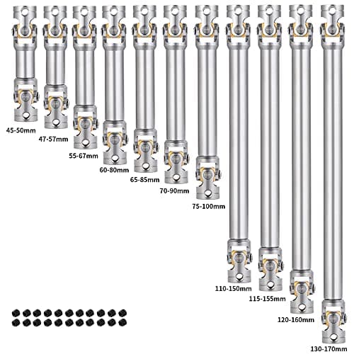 RC-Hub 1Pcs RC Driveshafts Metal Drive Shaft 45-50/47-57/55-67/60-80mm for 1:14 Tamiya Trailer Tractor Truck RC Crawler Car (110-150mm) — view 4