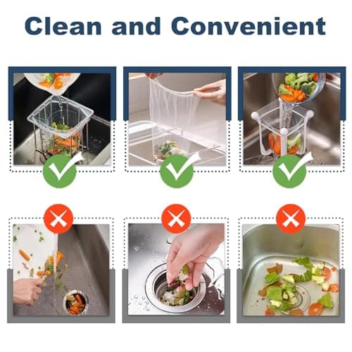 WYIRONG 200 PCS Large Kitchen Disposable Mesh Sink Strainer Bag for Meshmate Waste Rack, Sink Strainer Elastic Anti-Clogging Sink Drain Strainer Collecting Kitchen Food Waste Garbage — view 3