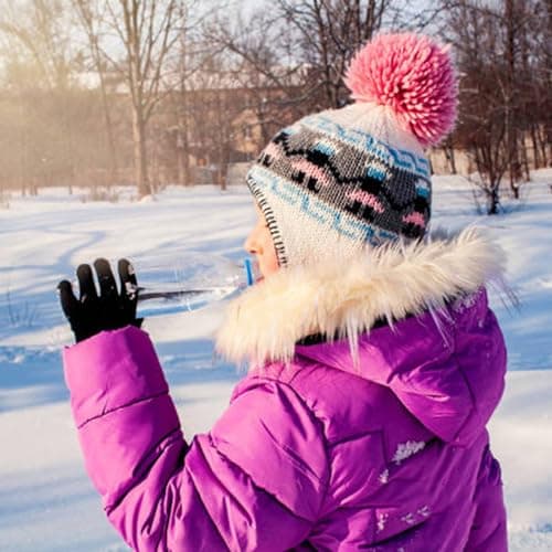 ONEREED 6 Pairs Kids Warm Magic Gloves Mittens Children Winter Stretchy Knit Gloves Boys Girls Black Knit Gloves — view 4
