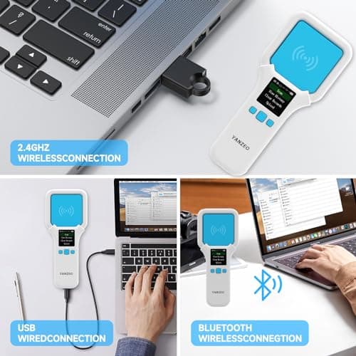 YANZEO SR300 UHF RFID Reader 860Mhz-960Mhz RFID Scanner Wireless Bluetooth Handheld RFID Reader, UHF Tag Reader for Clothing, Shoes, Jewellery Shop and Warehouse Inventory — view 4