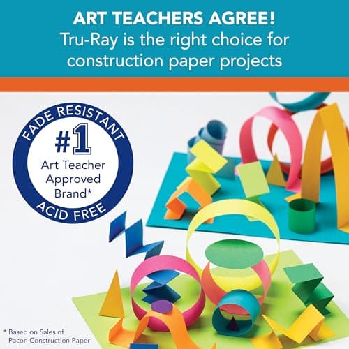 Tru-Ray® Construction Paper, 12" x 18", 50% Recycled, Atomic Blue, Pack Of 50 — view 4
