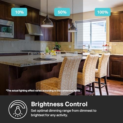 Kasa Smart Single Pole Dimmer Switch by TP-Link (HS220P3)- 2.4GHz Wi-Fi Connection Required, Dimmer Light Switch for LED Lights, Works with Alexa and Google Home, UL Certified, 3-Pack ,white — view 2