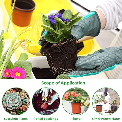 TDHDIKE Plastic Planter Nursery Pots 4" Small (50pcs) Seedlings Flower Pots Container Seed Starting Pots for Plants Come with 50pcs Labels — view 5