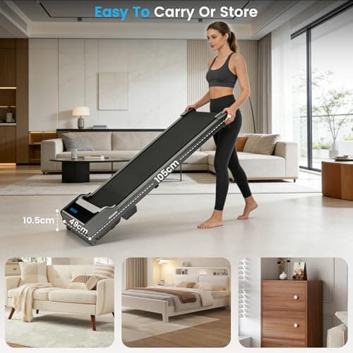 Walking Pad Treadmill for Home - Under Desk Walking and Running with Remote Control Portable Electric Machine Adjustable Slim Compact with 0.6-4.0MPH Modes Max up 265 Lbs for Home Office — view 5
