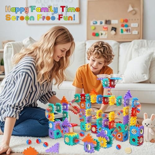 AOSITE 234 PCS STEM Marble Run Building Learning Toy Kid Gift Construction Race Track Marbles Run Building Block for 4 5 6 7 8 9 10 11 12Years, Creative Marble Run Games Boy Girl Birthday Xmas Present — view 5