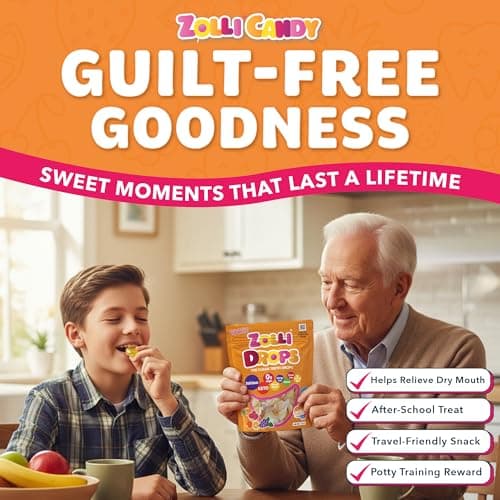 Zolli Drops Sugar Free Candy with Xylitol, Dye-Free Lollipops - Keto & Diabetic-Friendly, Dentist-Approved Treats for Kids, (Natural Fruit Flavors, 1.6 oz) — view 3